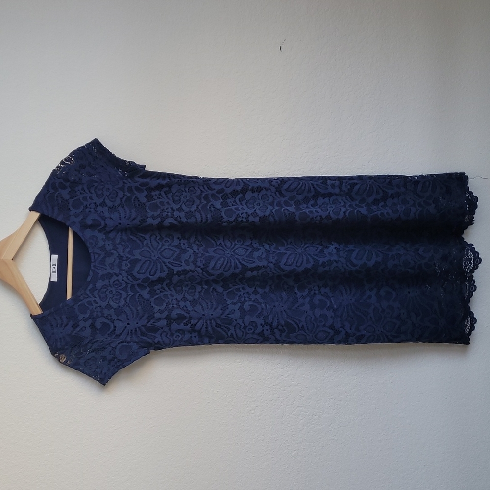 Blue lace dress